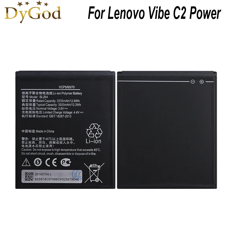 DyGod 3500mAh BL264 батарея для Lenovo Vibe C2 мощный высококачественный мобильный