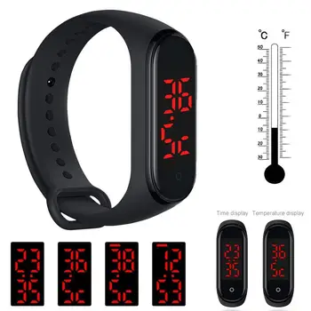 

V8 Smart Bracelet Body Temperature Monitoring Precise Display Smart Band Clock Time Hours Smart Wristband for Men Women kids