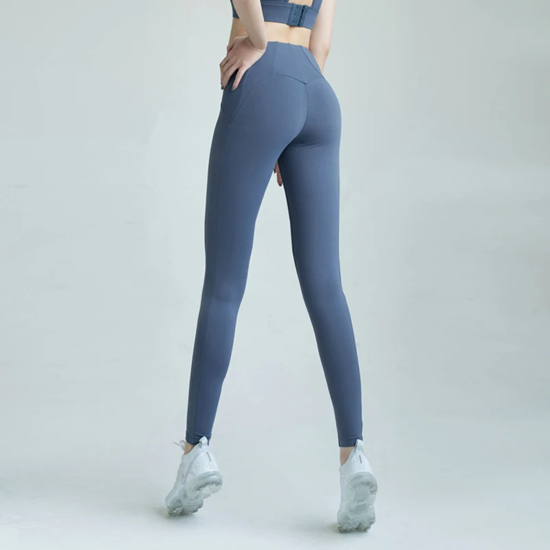 Женские профессиональные спортивные Леггинсы с высокой талией, обтягивающие штаны для спортзала, высокие эластичные штаны для фитнеса, тренировок, активной одежды, штаны для спортзала - Цвет: dark blue