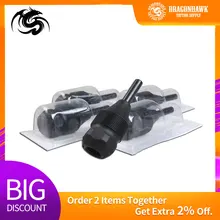 5 шт одноразовые татуировки ручка черная трубка с иглами бар татуировки аксессуары