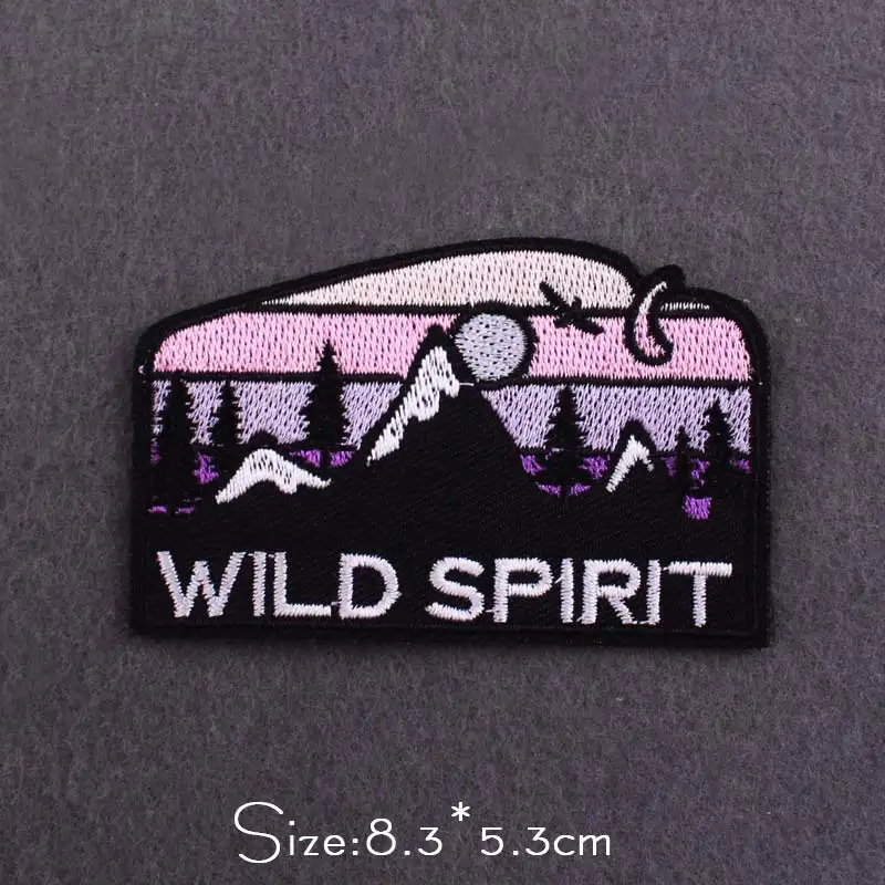 Outdoor Mountain Patches For Clothing Wilderness Iron On Patches On Clothes  Adventure Travel Patch Badge Natural Stripes Patch - AliExpress