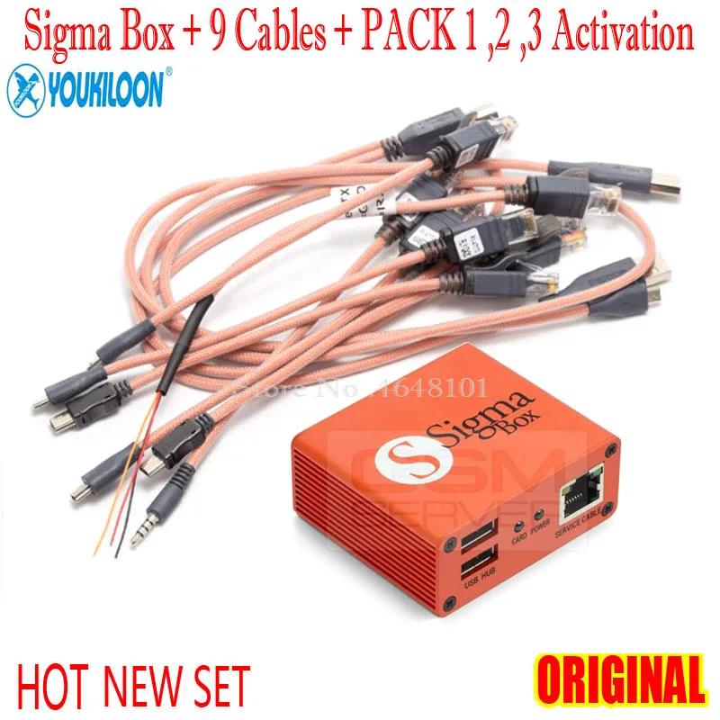 2020 Новейшие 100% Оригинальные Кабели Sigma Box + 9 (с упаковкой 1 PACK2 PACK3) новое обновление