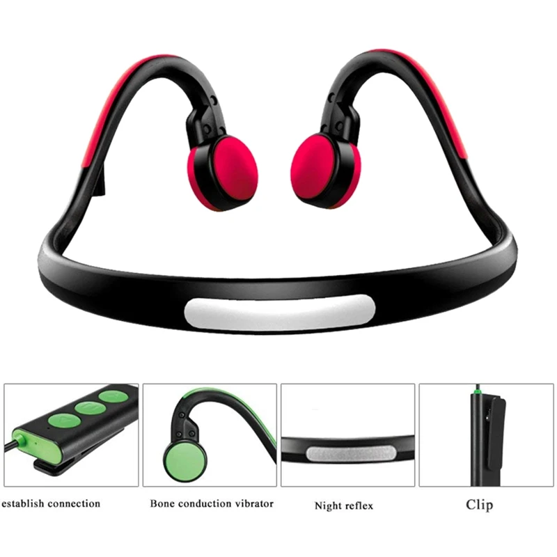 Bluetooth-наушники, наушники с костной проводимостью, беспроводные bluetooth-наушники для бега, велоспорта, тренажерного зала, путешествий