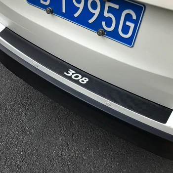 

Auto Trunk Rear Guard Plate Stickers For Peugeot 308 Car Rear Bumper Trim Anti-Kicked Scratch Protection Decals Car Accessories