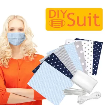 

DIY Self-Made Face Cover Material Set 7PCS Square Towel Face Cover Cloth For Halloween Christmas