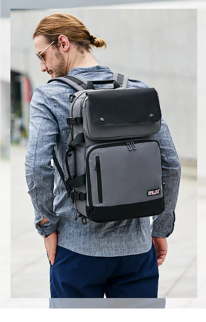 Деловой рюкзак мужской водонепроницаемый Оксфорд сумка через плечо 17 дюймов Сумка для ноутбука на открытом воздухе прочные дорожные рюкзаки XA277ZC