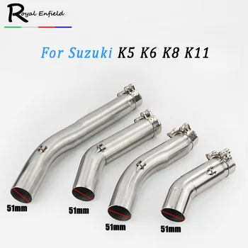 

GSXR 600 750 2006-2009 K5 k6 k8 k11 Motorcycle Exhaust Coonecter Middle Pipe for GSXR600 GSXR750 GSXR1000 Slip-on