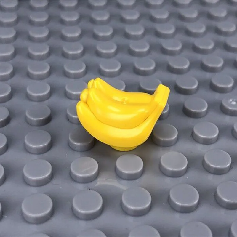 10pcsset Yellow Bananas Food Fruits Parts Bricks Building Blocks MOC City Foods Series Accessories Kits Model DIY Kids Toys (3)
