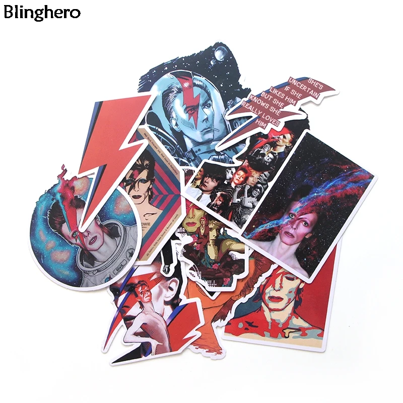 

Blinghero David Bowie Stickers 12Pcs/set Cool Scrapbooking Sticker Phone Stickers Photo Album Decals Stickers Collection BH0123