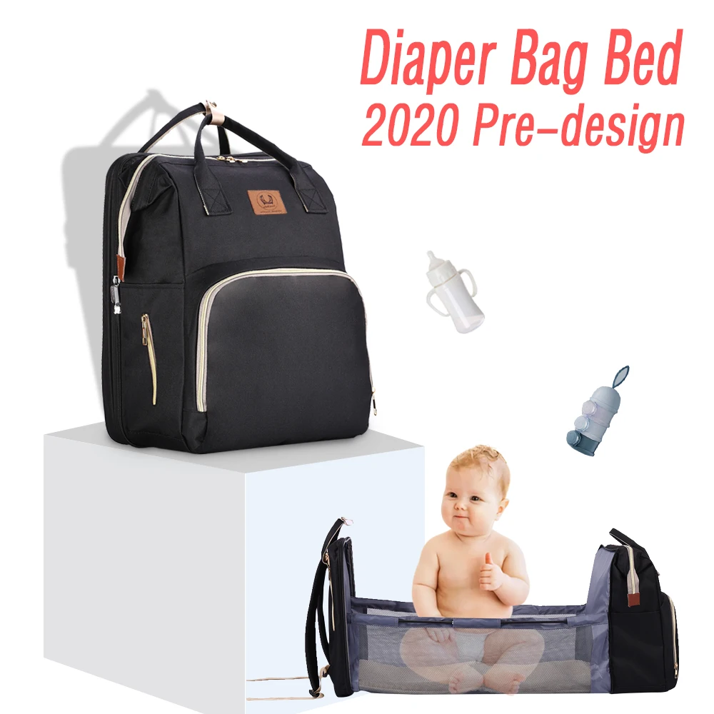 Solid Baby Diaper With Changing Bed Bag Backpack Mommy Bag Maternity