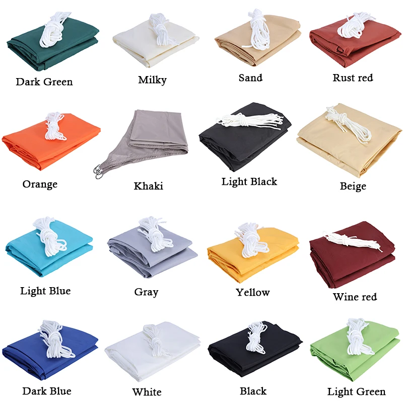 Description Picture 2 of itemMilky 300D Polyester Waterproof Sun Shade Fabric Sun Shelter Tent Outdoor Triangle Rectangle Awning Garden Terrace Sun Canopy