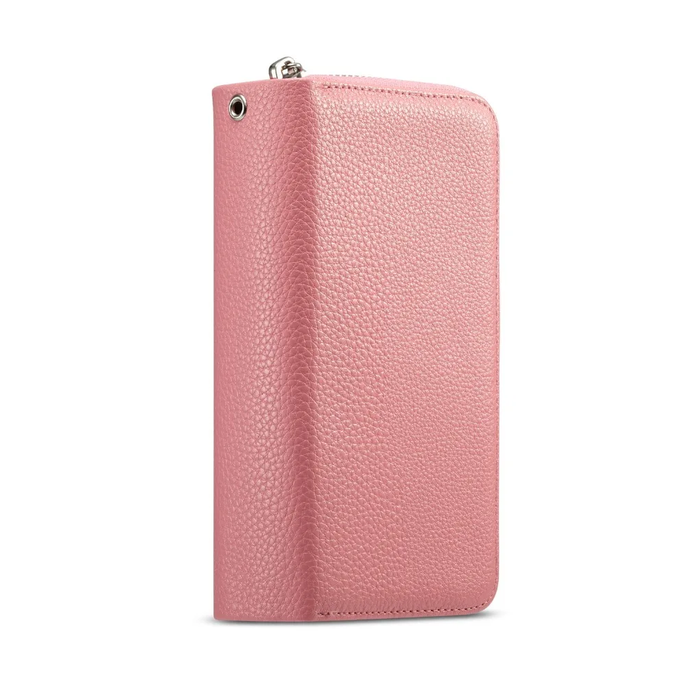 Для Apple iPhone 11 Pro Max Litchi на молнии из искусственной кожи Кошелек со съемным чехлом для карт Магнитный флип-чехол Coques Etuis Funda