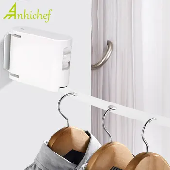 

Portable Indoor Invisible Retractable Clothesline Indoor Outdoor Laundry Hanger Clothes Dryer Organiser Clothes Drying Rack Rope