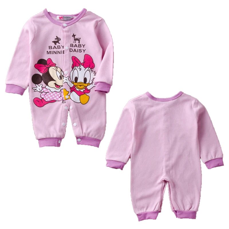 

New Mickey Baby Girl Clothes Baby Rompers Disney Baby Boy Romper Minnie Kids Outfits Jumpsuit Roupas Bebes New Fashion Infant