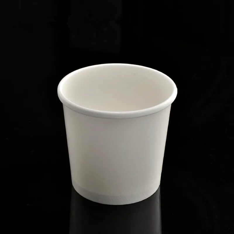 only cup 50 шт. белая Круглая Бумажная миска, чашка для супа, одноразовый Ланч-бокс, посылка на вынос, миски, утолщенная чашка для салата, фруктов с крышкой - Color: only cup