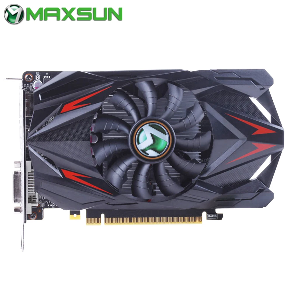 MAXSUN carte graphique GTX 1050Ti transformateurs 4G NVIDIA 128bit HDMI
+ DP + DVI 1291-1392MHz 14nm PWM gtx1050ti carte vidéo pour ordinateur
de bureau