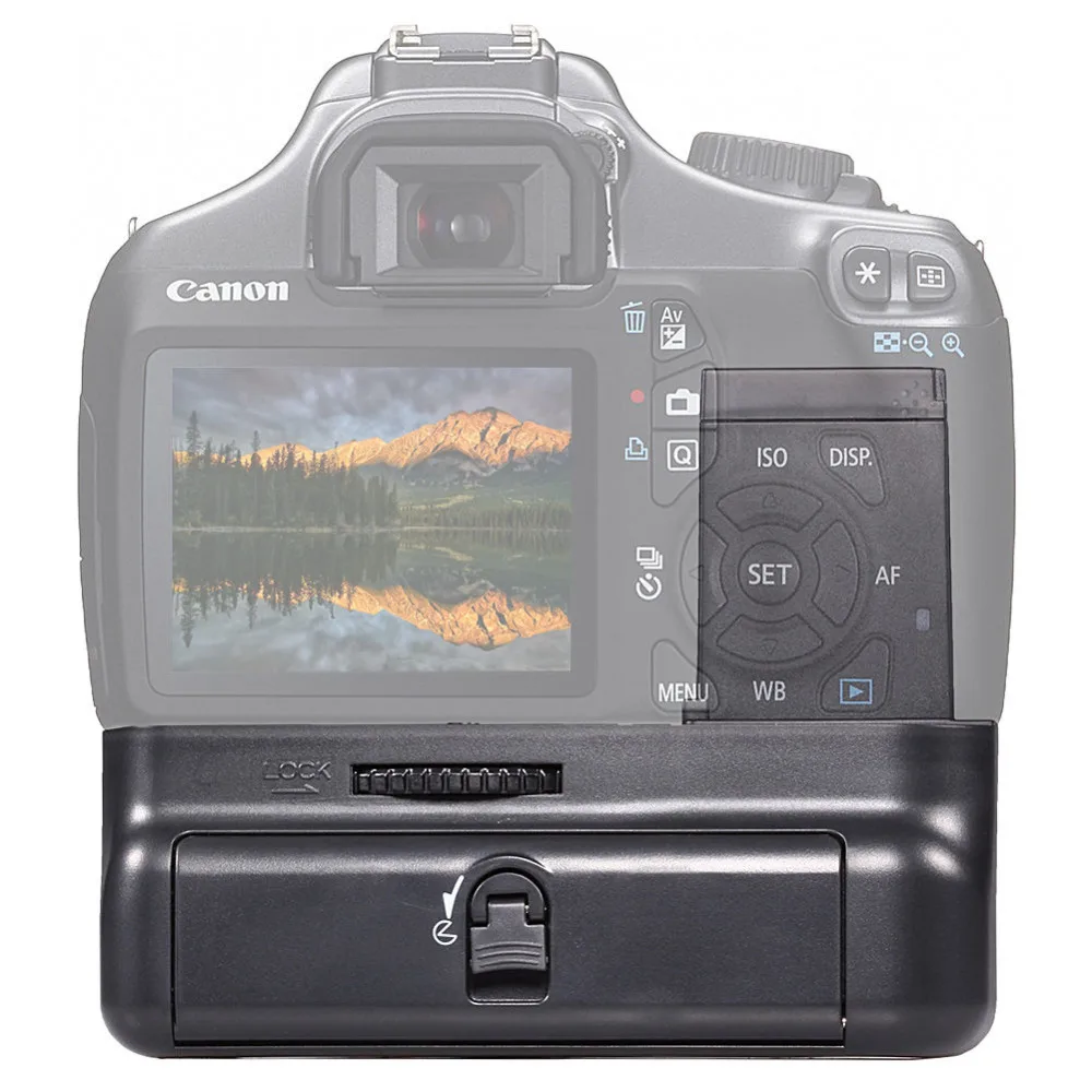 Vertical Battery Grip for Canon EOS 1100D 1200D 1300D/Rebel T3 T5 T6/kiss X50/70 SLR Camera W/half-press function