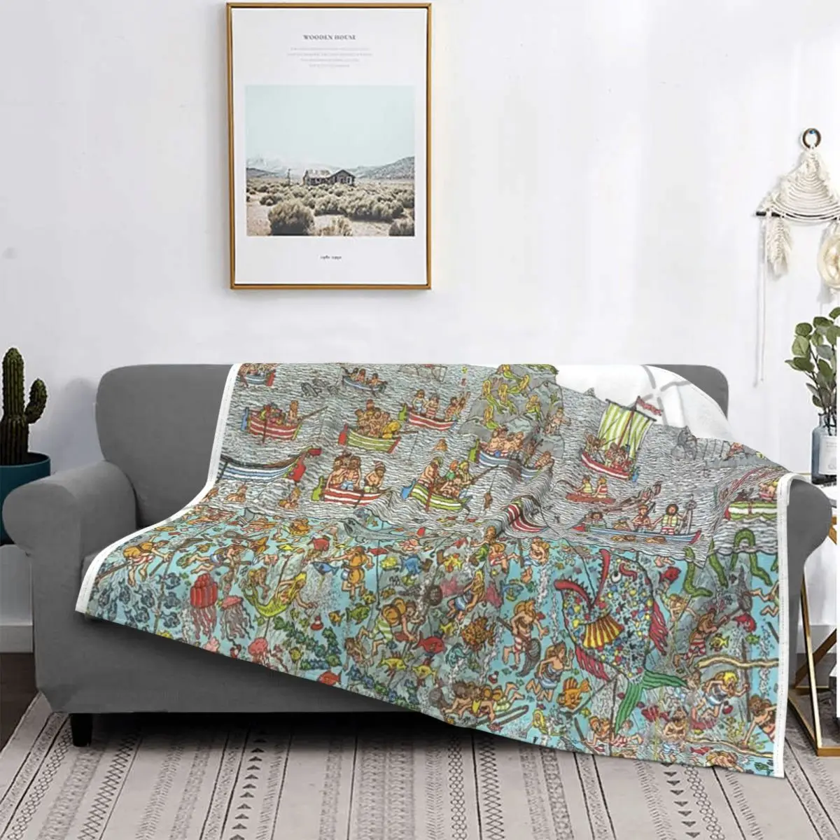 Dove Waldo-Manta De Escena Subacuática, Para Cama Colcha, Alfombra A Cuadros, Mullida, Manta Doble A Cuadros, Colcha, 220X240