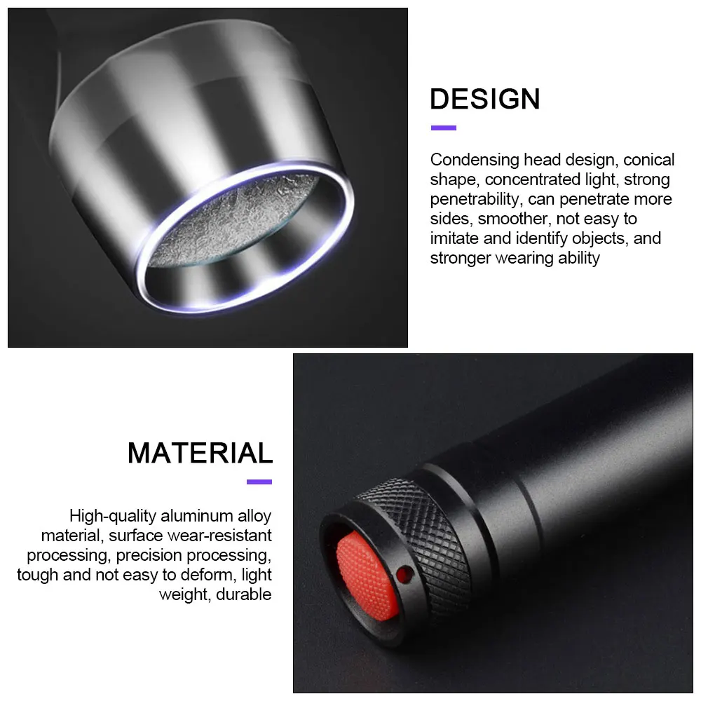 UV Led Flashlight Ultraviolet 365nm/395nm UV White Yellow 3 LEDs Lanterna Jade Jewelry Money Identification Pet Stains Marker led flashlights led torch light led flashlight uv flashlight