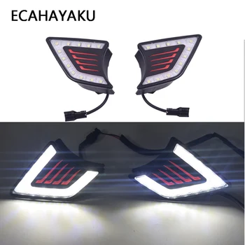 

ECAHAYAKU LED DRL For Toyota Hilux Vigo 2012 2013 2014 2015 Car Styling LED DRL Daytime Running Light Fog driving Lamp 12V Auto