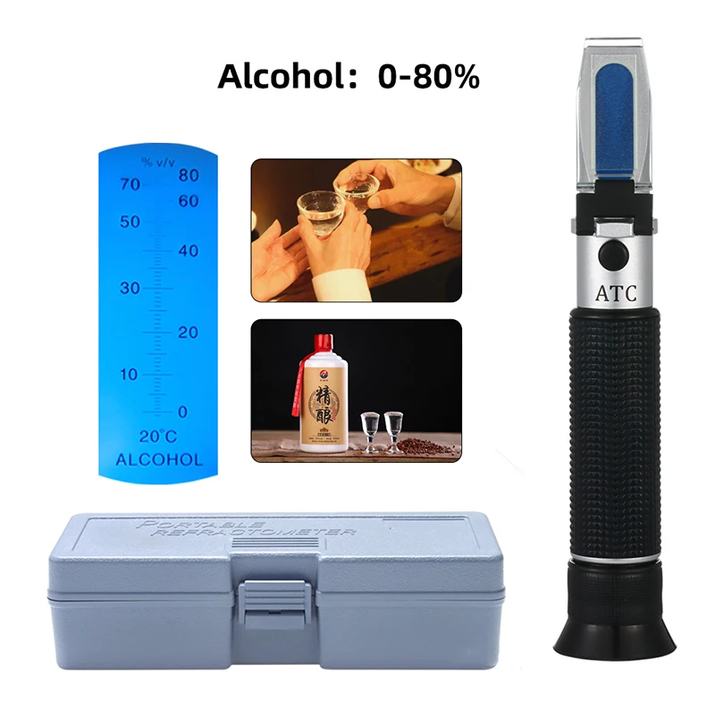 Handheld refractometer Refractometer Alcohol Meter Liquor Degree Measuring Instrument Ethanol