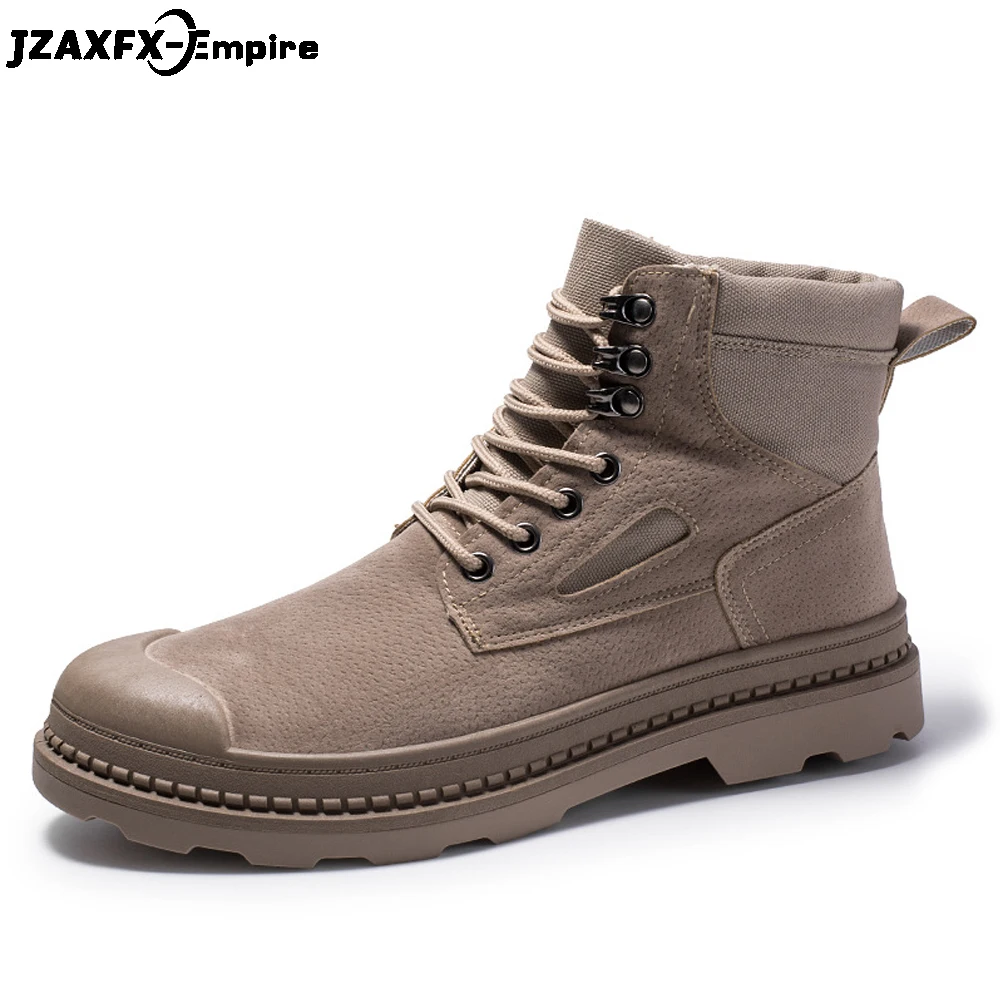 

High Quality Fashion Winter Men's Martin Boots Warm Working Boots Lace Up Men's Desert Boots Round Toe High Top Shoes