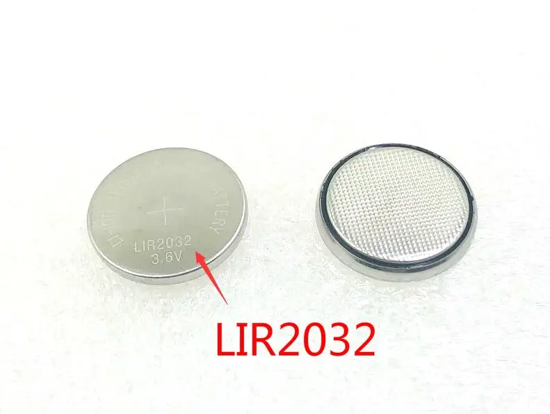 Новый оригинальный 2 шт. LIR2032 2032 3 6 В перезаряжаемый литиевый аккумулятор для