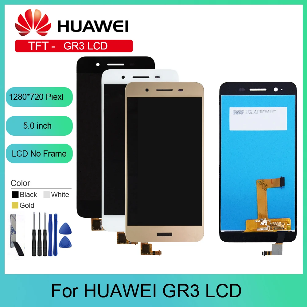 

5"For Huawei GR3 LCD Screen With Touch Screen Display Assembly + tools