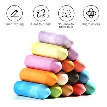 

20pcs Outside Driveway Dust Free Drawing Tool Painting Supplies Smooth Writing Non Toxic Jumbo Sidewalk Chalk For Kids Toddlers