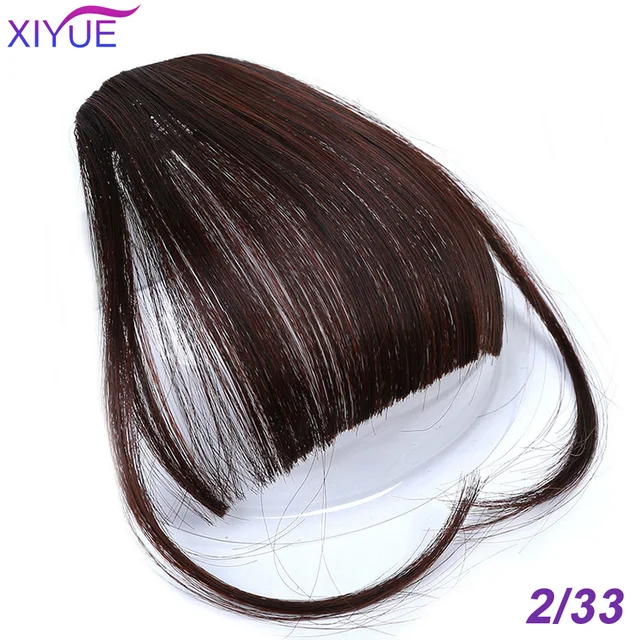 Black/Light Brown Clip In Hair Bangs Hairpiece Accessories Synthetic Fake Bangs Clip In Hair Extensions Clip In Hair Pieces P4/613