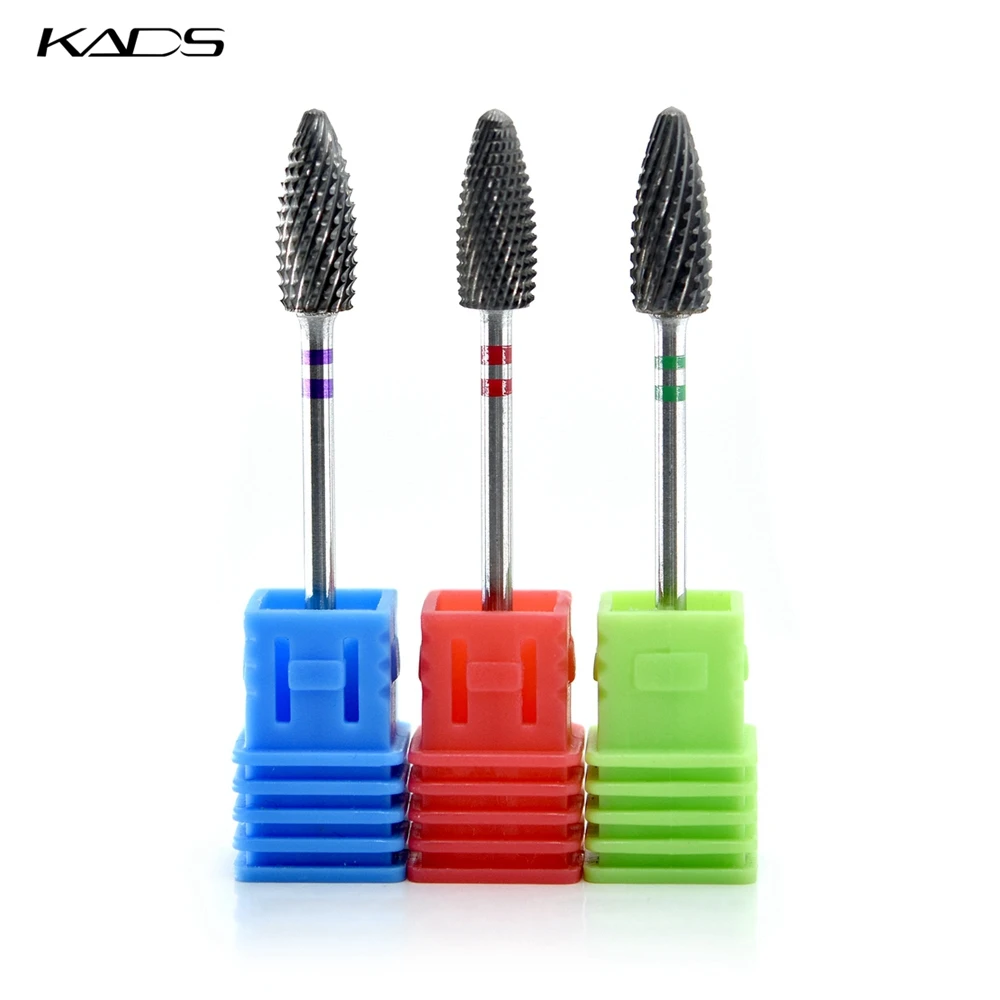 Карбидный Фрезерный резак KADS сверла из вольфрама для ногтей электрическая дрель