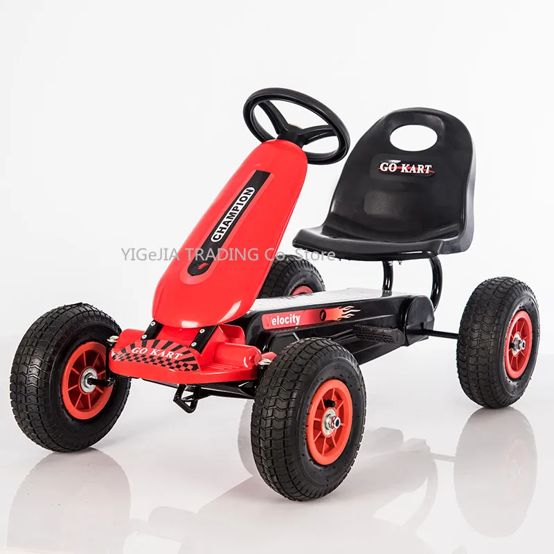 Детская педаль Go Kart с надувными резиновыми колесами 4 колесный детский велосипед