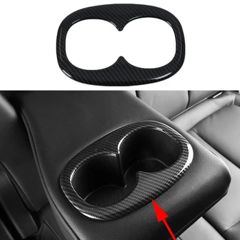 

Carbon Fiber Rear Seat Water Cup Holder Cover Sticker Trim Fit For For Mitsubishi Eclipse Cross 2018 2019 2020 Car Accessories