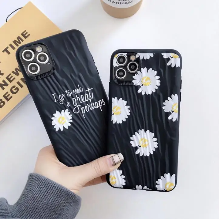 Силиконовый чехол с цветами для iPhone X 7 8 Plus прозрачный мягкий ТПУ красивый