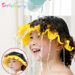 SHRIYMARIY – bonnet de bain en Silicone pour bébé, réglable, motif Floral, Protection des yeux, visière de bain, produits pour nourrissons 