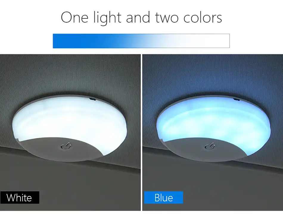 carctr universal usb luces de techo para coche interior maletero lamparas de luz de lectura blanco azul estilo led coche recargable luz de la noche