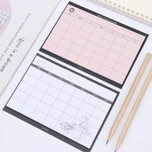 1PC/30 Folhas Simples Criativo Livro Planejador Semanal Cronograma Mês Plano de Rasgar O Notebook de Desktop Do Escritório Resumo do Plano