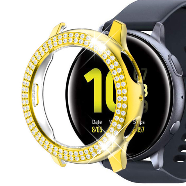 Diamond Case For Samsung Galaxy Watch Active 2 40mm 44mm Bumper Protective cover For Active 1 Smart Watch Accessories