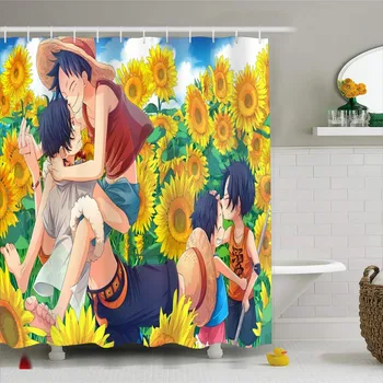 

Anime Cartoon Character Dragon Ball Waterproof Bathroom Curtain 100% Polyester Fabic Bath Curtains Decoration Shower Curtains