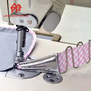 

1pcs 18-45mm Overlock Folder Universal Bias Binder TapeHemmer Right Angle Sewing For Lockstitch Machine Rustproof Curve Edge