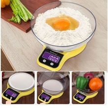 Multifunction LCD Digital Scale 3kg/5kg 0.1/1g Electronic Kitchen Scale Weighing Balance Stainless Steel Scales for Bake Cooking