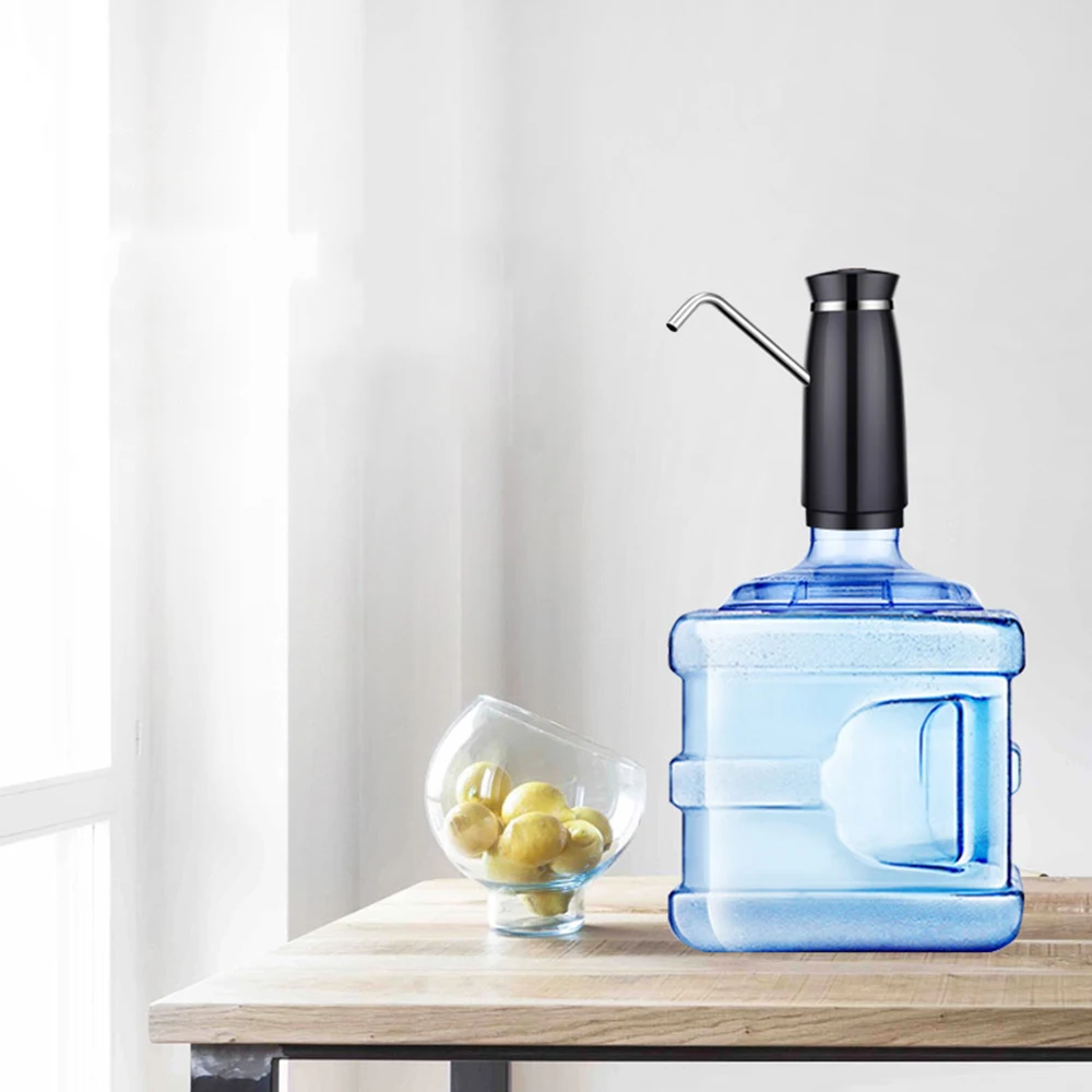 Home Office Portable Automatic Electric Water Pump Drinking Bottle Switch USB Rechargeable Machine Black/White | Дом и сад
