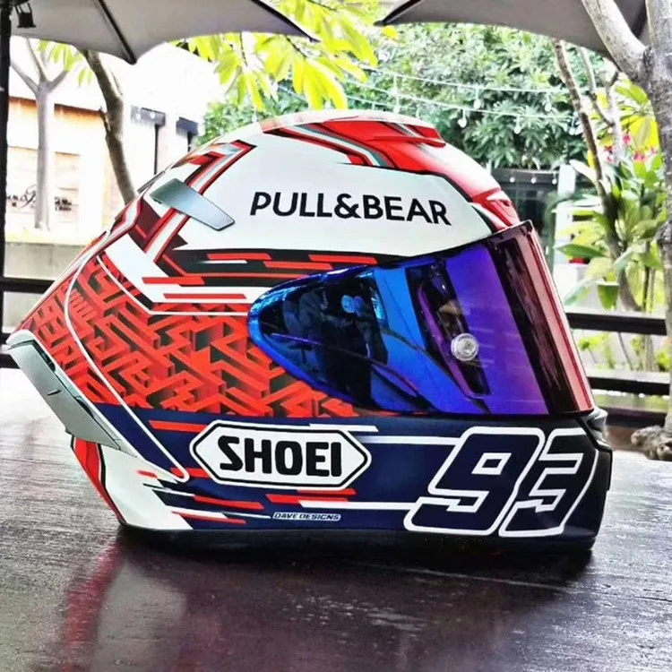 Шлем для мотогонок SHOEI93 pull BEAR, шлем для всего лица, безопасный Летний шлем helmt X12 X14 93, модель шлема - Цвет: helmet
