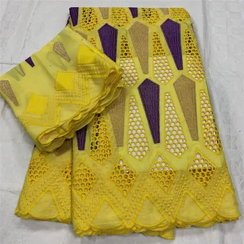 

Swiss Voile Lace Embroidered 2020 African Lace Fabric Beaded Swiss Voile 100% Cotton Lace Fabric For Clothes 4L040516