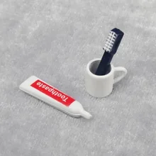 1:12 Кукольный домик мини Туалет мыть поставки модель зубная щетка чашка для зубной пасты 3 шт