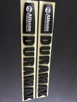 

Allison Transmission Duramax Emblem Badge Decal, Hood 2015-2020 Gloss Black & White 2pcs