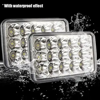 

2Pcs 4x6" Square LED Headlights Hi/Lo Beam 45W 3200LM 6000K Fit For Chevrolet