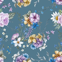 Полиэфирная ткань, элегантный стиль, цветы, цветочный принт, ткань, четыре стороны, стрейч, платье, ткань на заказ, ручная работа, одежда, пэчворк