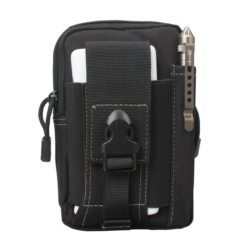 Men Waist Bag Canvas Fanny Pack Belt Phone Drop Leg Bags Military Zipper Waterproof Phone Waist Packs 6.8 inch Cellphone Bum Bag