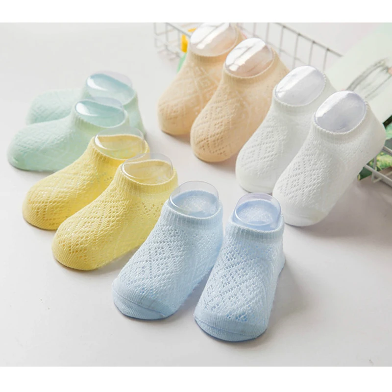 

Baby Lotus 5pairs/Lot Children's Socks Spring Summer Baby Girl Socks Cotton Thin Breathable Mesh Boys Sock Soft Toddler Socks